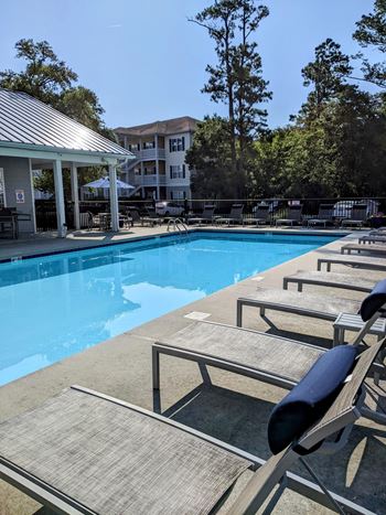 Pool with sun deck
